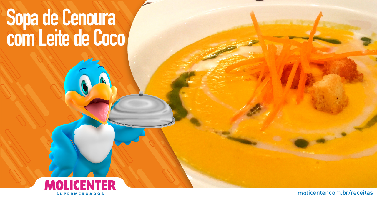 Sopa de Cenoura com Leite de Coco