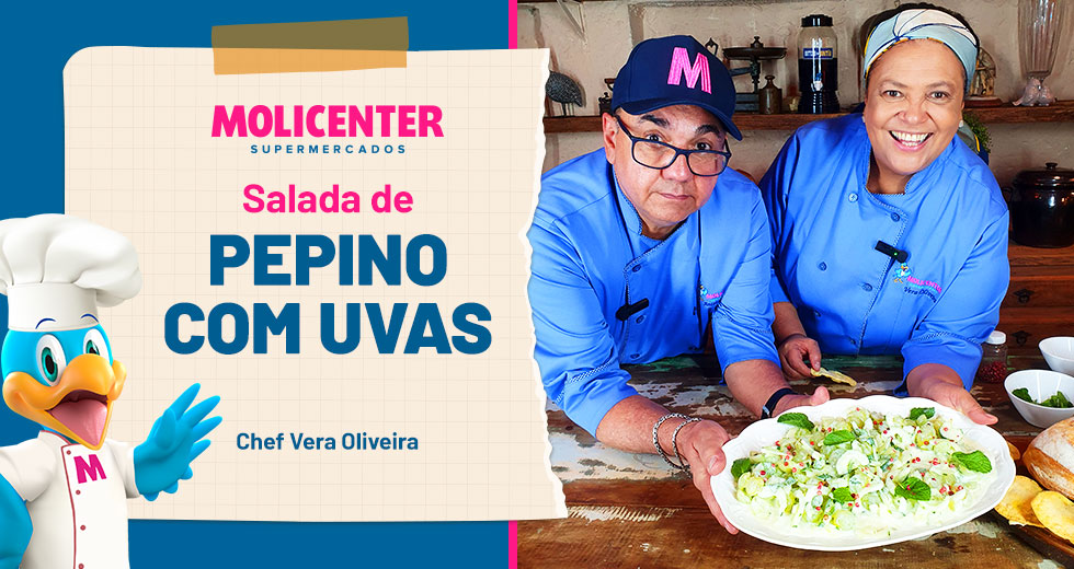 Receitas Molicenter:  Salada de Pepino com Uvas