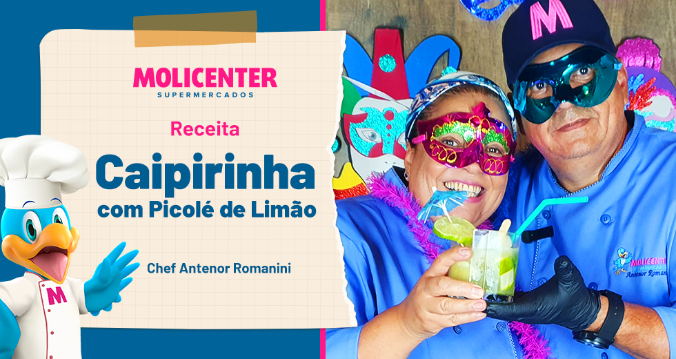 Receitas Molicenter:  Caipirinha de Vodca com Picolé de Limão