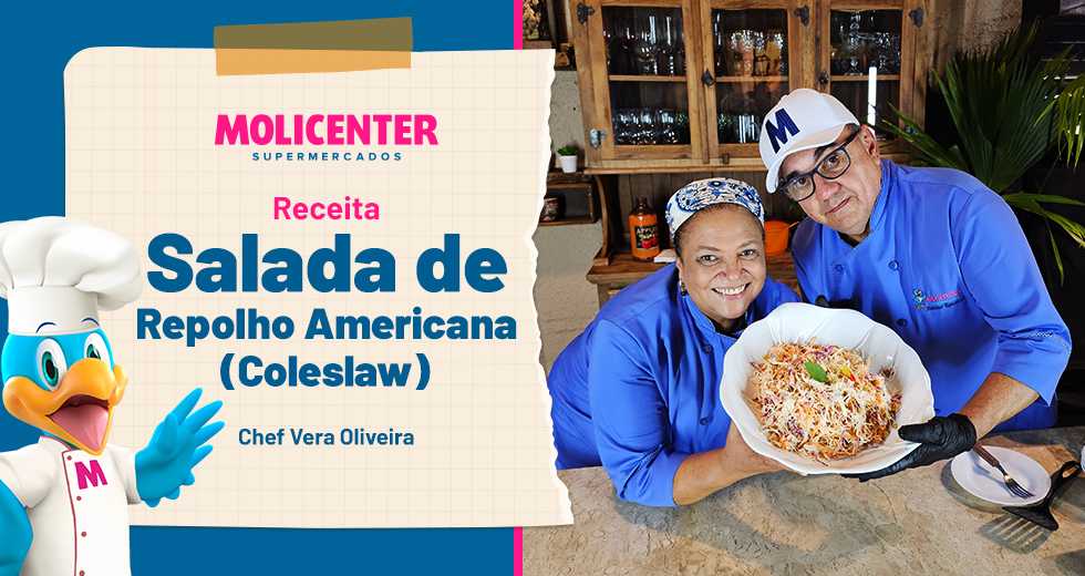 Receitas Molicenter: Salada de Repolho Americana (Coleslaw)