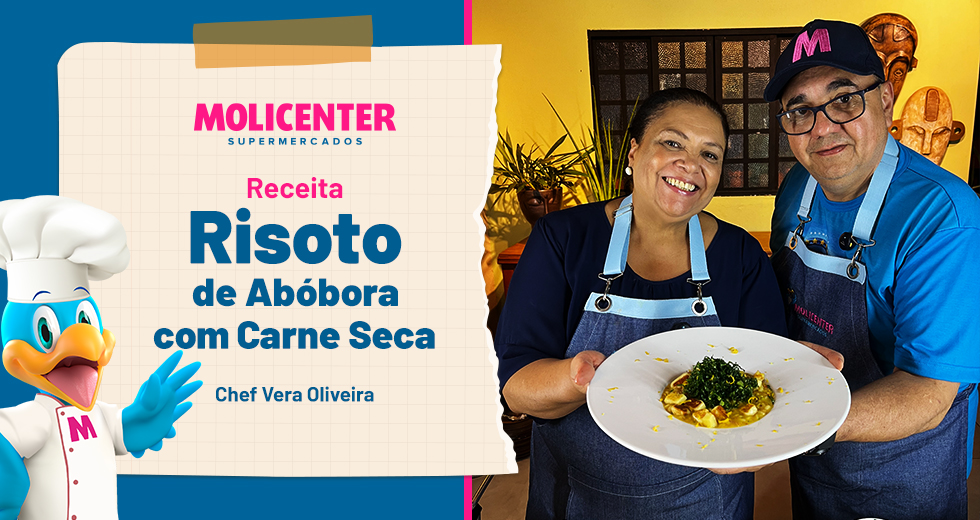 Receitas Molicenter: Risoto de Abóbora com Carne Seca