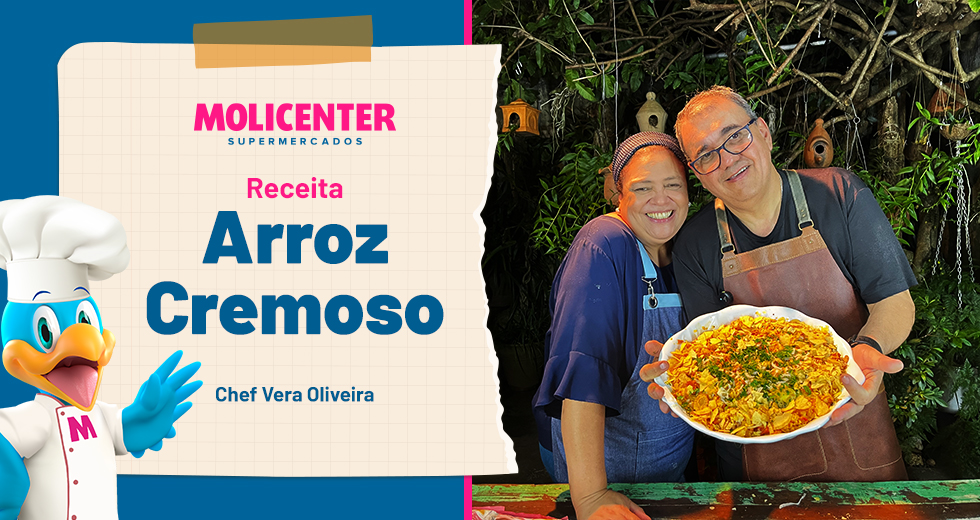 Receitas Molicenter: Arroz Cremoso na Panela de Pressão