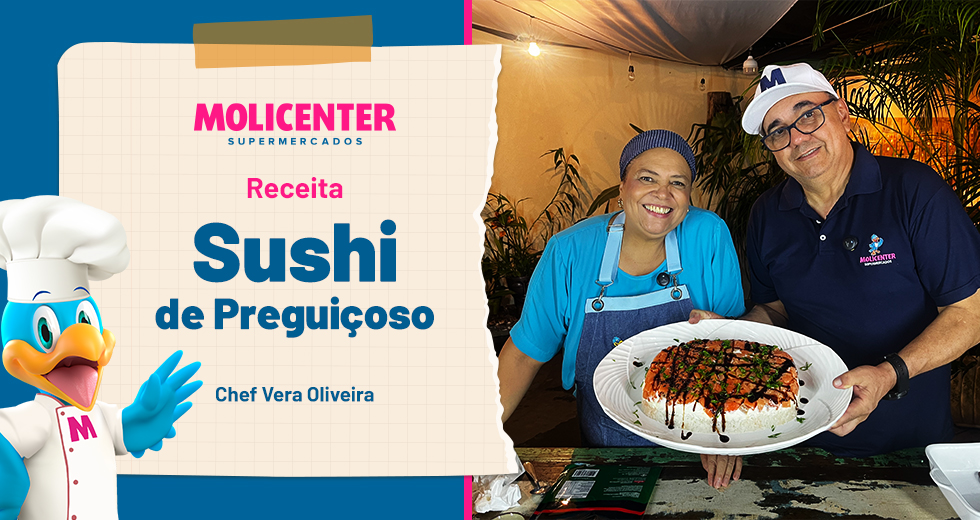 Receitas Molicenter: Sushi de Preguiçoso