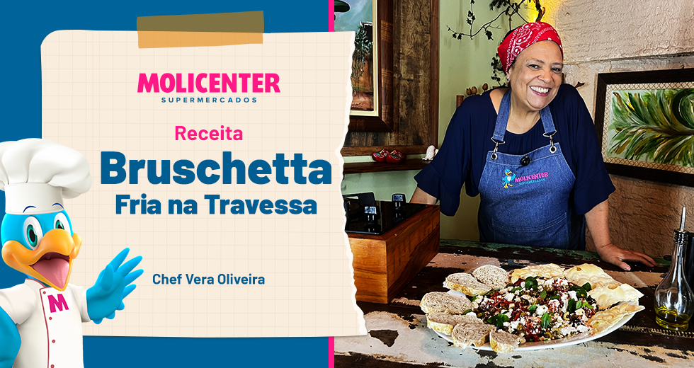 Receitas Molicenter: Bruschetta Fria na Travessa